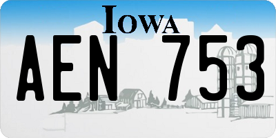 IA license plate AEN753
