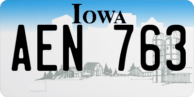 IA license plate AEN763