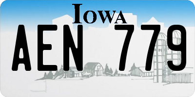 IA license plate AEN779