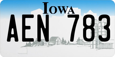 IA license plate AEN783