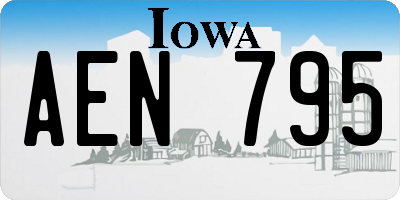 IA license plate AEN795