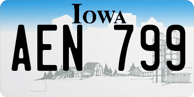 IA license plate AEN799