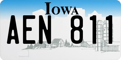 IA license plate AEN811