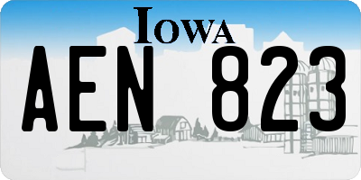 IA license plate AEN823