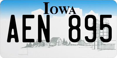 IA license plate AEN895