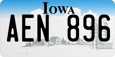 IA license plate AEN896