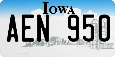 IA license plate AEN950