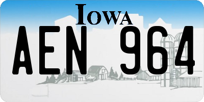 IA license plate AEN964