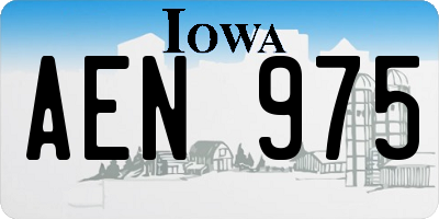 IA license plate AEN975