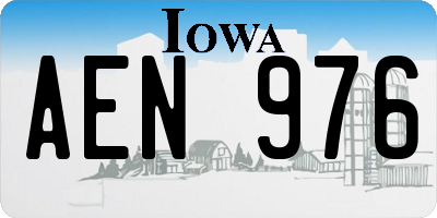 IA license plate AEN976