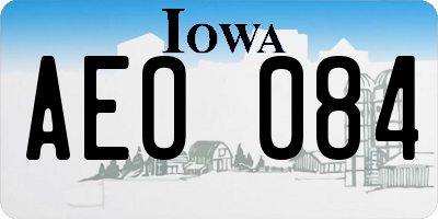 IA license plate AEO084
