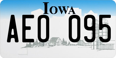 IA license plate AEO095