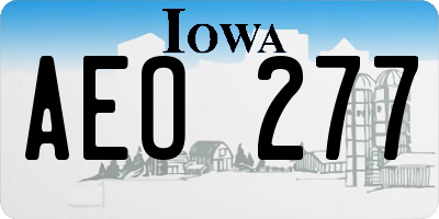 IA license plate AEO277