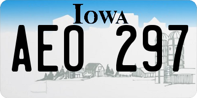 IA license plate AEO297