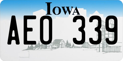 IA license plate AEO339