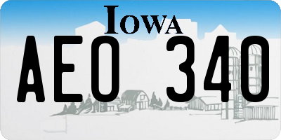 IA license plate AEO340