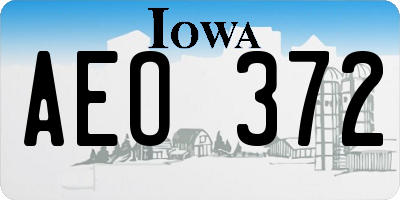IA license plate AEO372