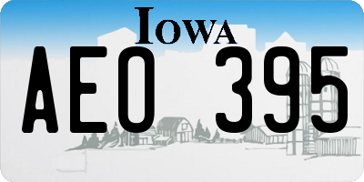 IA license plate AEO395