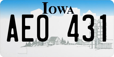IA license plate AEO431
