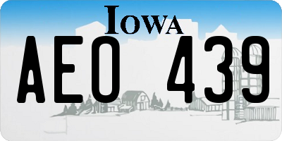 IA license plate AEO439