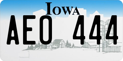 IA license plate AEO444