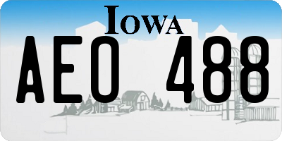 IA license plate AEO488