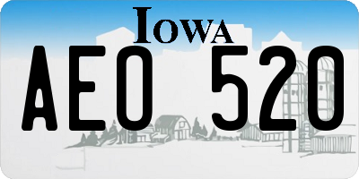 IA license plate AEO520