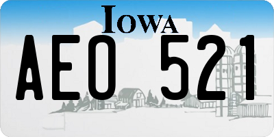 IA license plate AEO521