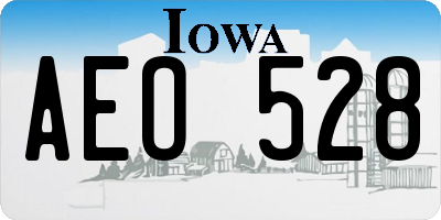 IA license plate AEO528