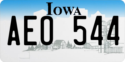 IA license plate AEO544