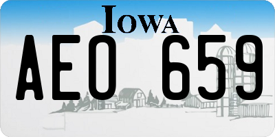 IA license plate AEO659