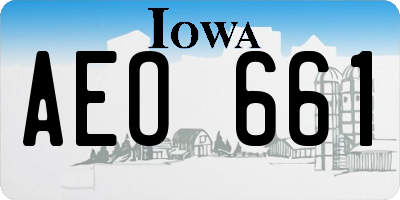 IA license plate AEO661