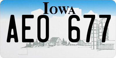 IA license plate AEO677