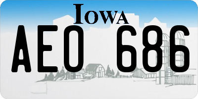 IA license plate AEO686
