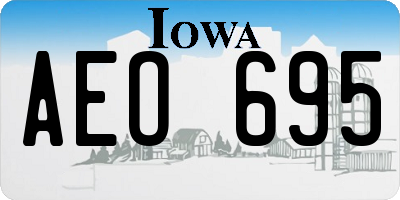 IA license plate AEO695