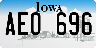 IA license plate AEO696
