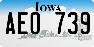 IA license plate AEO739