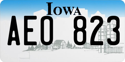 IA license plate AEO823