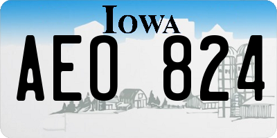 IA license plate AEO824