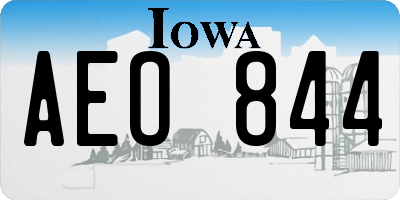 IA license plate AEO844