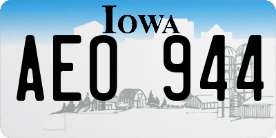 IA license plate AEO944