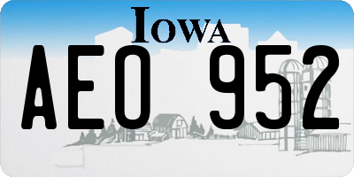 IA license plate AEO952