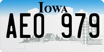 IA license plate AEO979