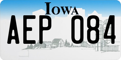 IA license plate AEP084
