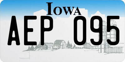 IA license plate AEP095