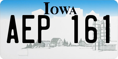 IA license plate AEP161