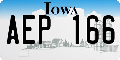 IA license plate AEP166
