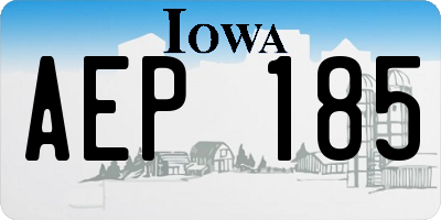 IA license plate AEP185