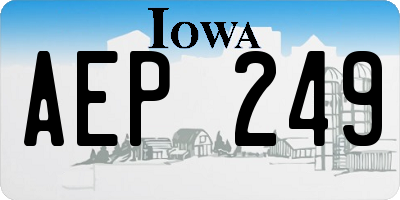 IA license plate AEP249