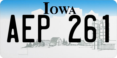 IA license plate AEP261